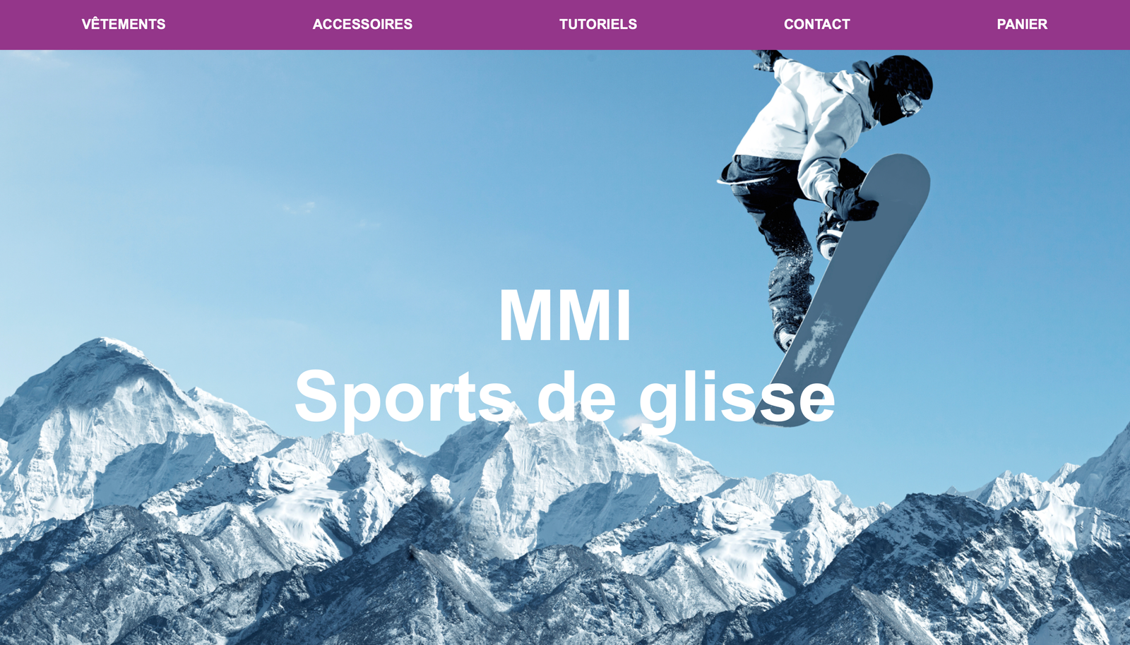 Miniature de Site internet pour des sports d'hiver