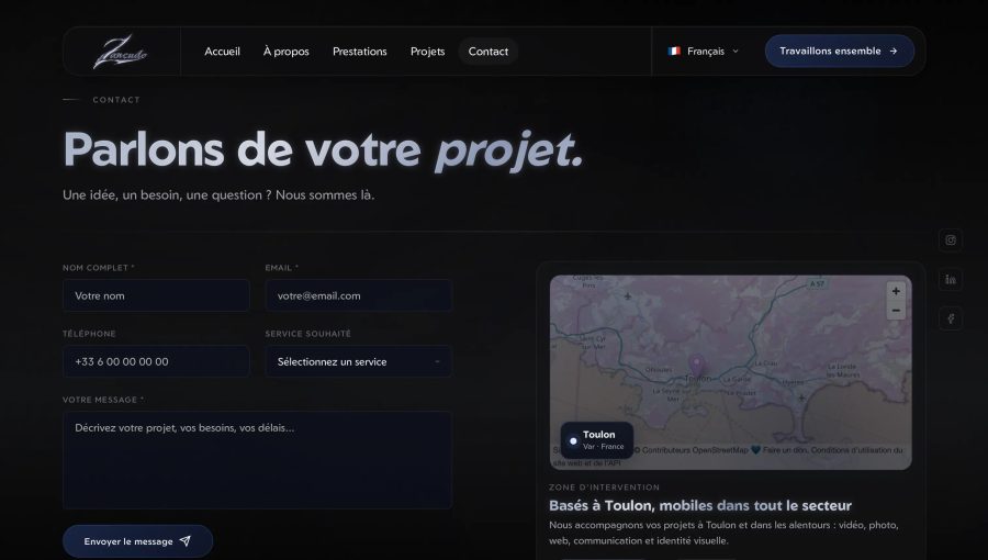 Zancudo — Site vitrine collectif créatif