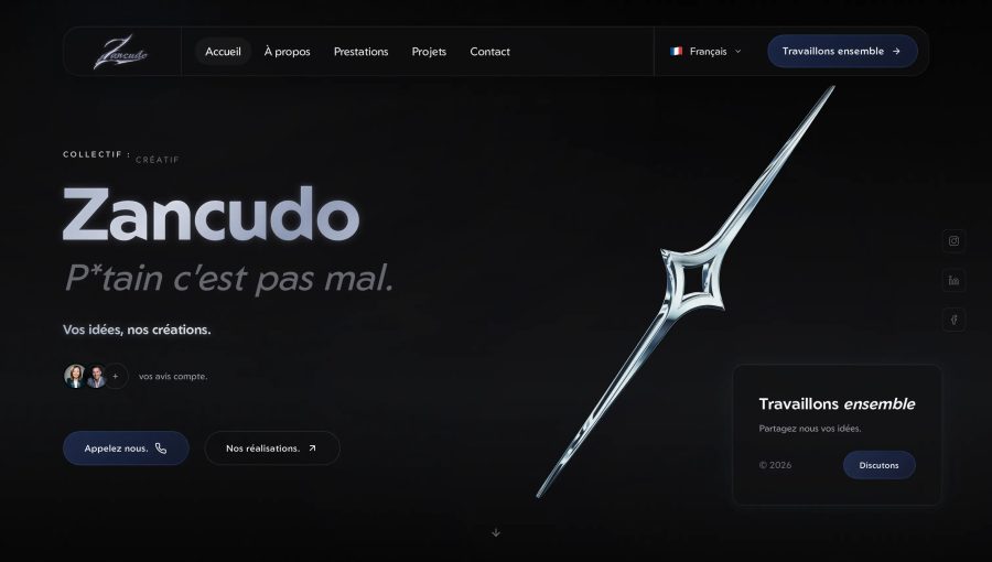 Zancudo — Site vitrine collectif créatif